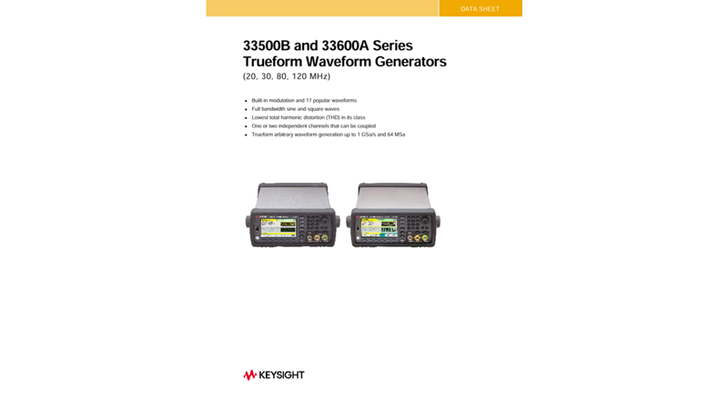 33500B and 33600A Series Trueform Waveform Generators